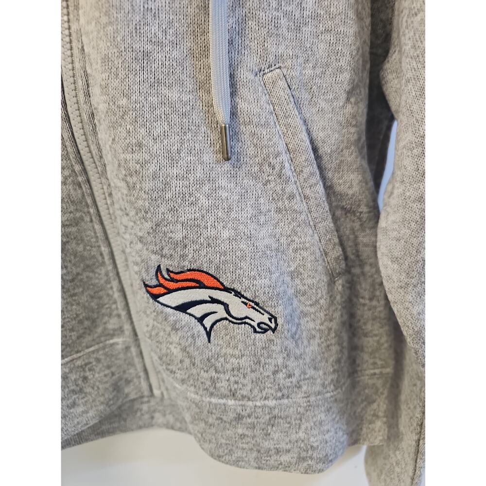 NFL Denver Broncos Women’s Zip Up Size M Hoodie Jacket Wear by Erin Andrews NWT - Picture 2 of 10